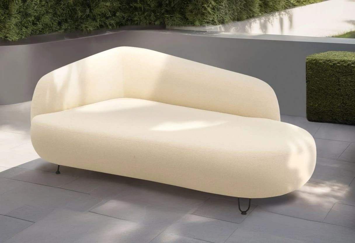 DOMO COLLECTION Poika Polstergarnitur Beige Fellimitat Outdoor