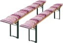 REDBEST Bierbank-Auflage 2er-Pack Rosa Streifen Bild 2