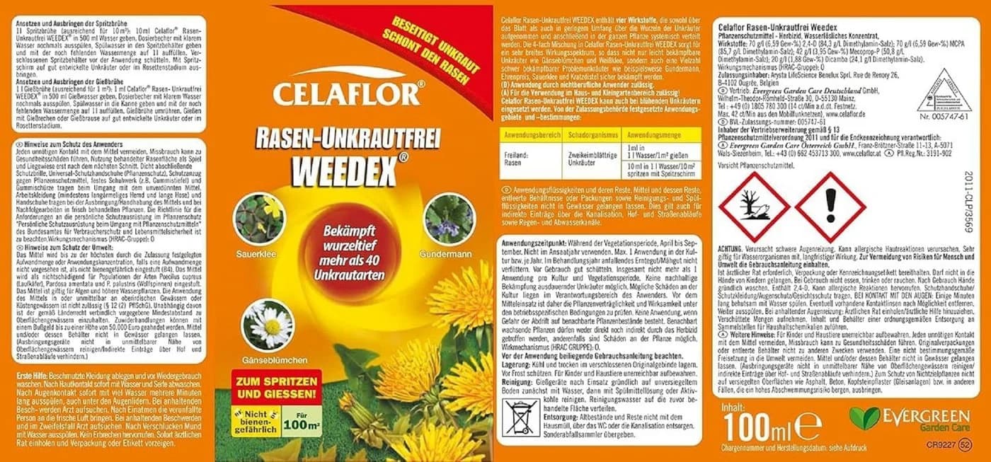 Celaflor Rasen-Unkrautfrei Weedex 100 ml Unkrautvernichter