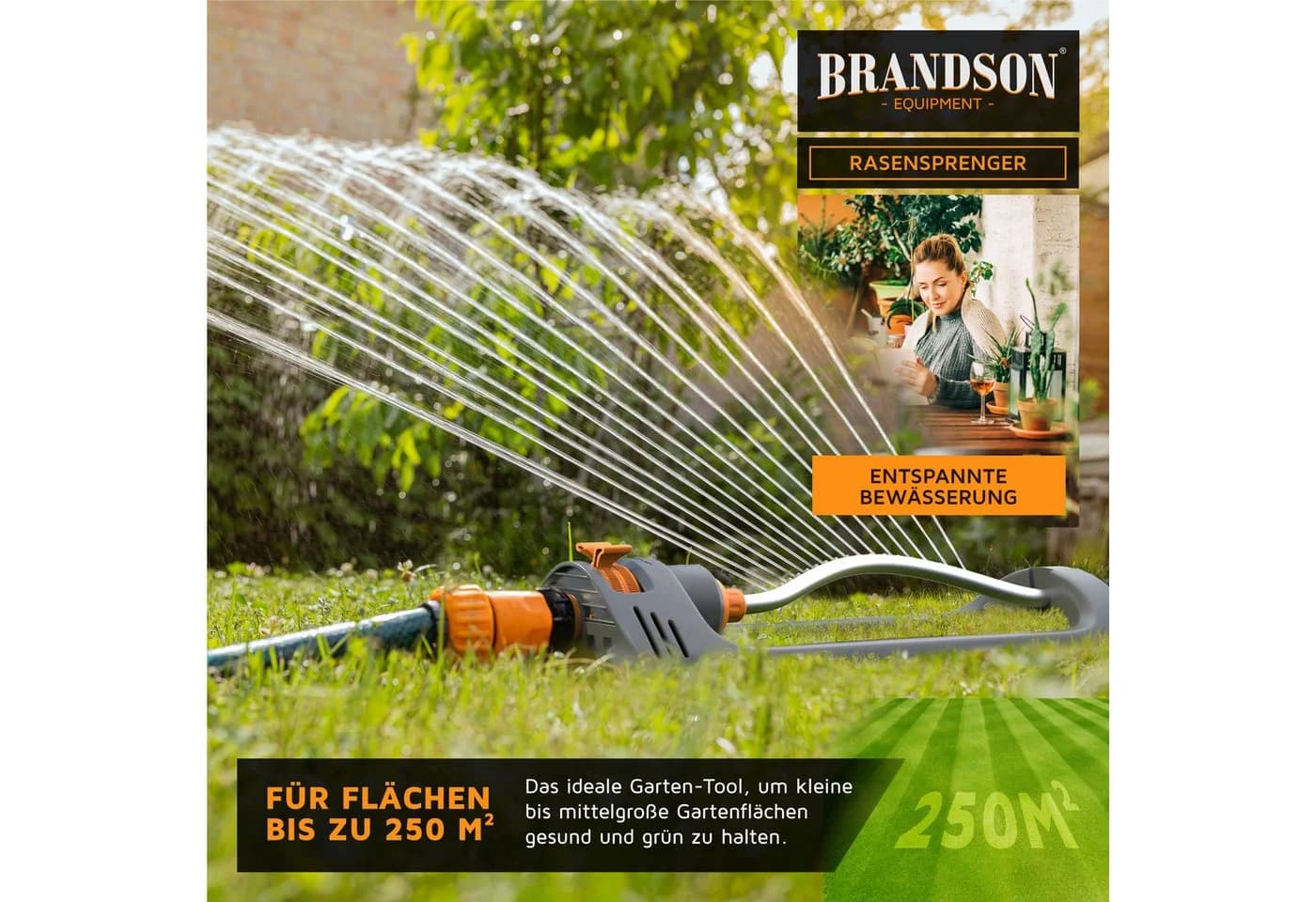 Brandson 1x Viereckregner Garten Rasensprenger - Bild 5