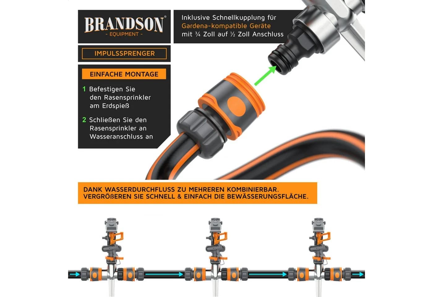 Grüner Kunststoff-Sprinkler im modernen Design - Bild 5