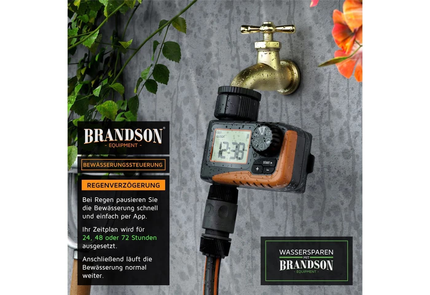 Brandson Bewässerungsuhr mit LCD Display & Drehrad - Bild 4