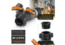 Brandson 2-Wege Wasserverteiler Y-Verteiler 3/4 Zoll Schwarz/Orange Bild 3
