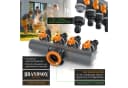 Brandson 4-Wege Wasserverteiler Schwarz/Orange mit Schnellkupplung Bild 4