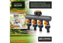 Brandson 4-Wege Wasserverteiler Schwarz/Orange mit Schnellkupplung Bild 5