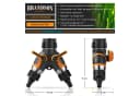 Brandson 2-Wege Wasserverteiler Y-Verteiler Schwarz/Orange Bild 1