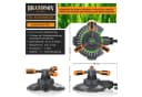 Brandson Rasensprenger 360° Kreisregner 3 Arm Kunststoff Orange Grau Bild 1
