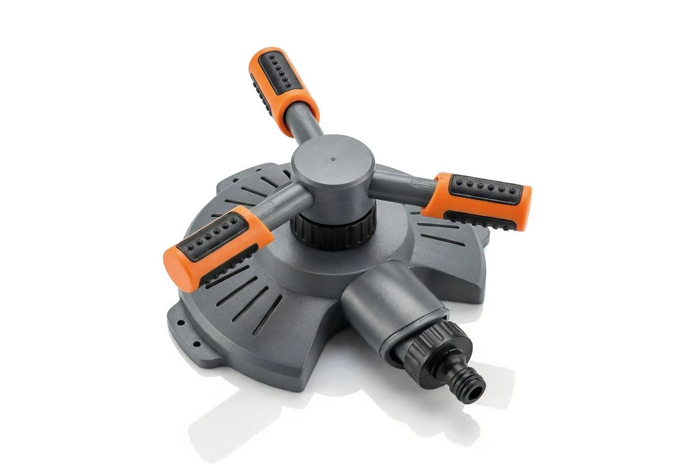 Brandson Rasensprenger 360° Kreisregner 3 Arm Kunststoff Orange Grau - Bild 2