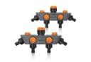 Brandson 4-Wege Wasserverteiler Schwarz/Orange mit 4 Ausgängen Bild 2