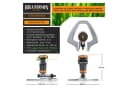 Brandson Rasensprinkler Grau/Orange/Schwarz 6 Sprühmuster Bild 1