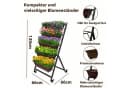 BIGTREE Hochbeet Pflanzentreppe 5-stufig Braun mit Rollen Bild 1