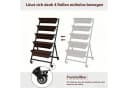 BIGTREE Hochbeet Pflanzentreppe 5-stufig Braun mit Rollen Bild 5