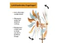 Lemodo Windrad Fire Flower Metall Antik Blau Braun Bild 1