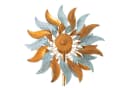 Lemodo Windrad Fire Flower Metall Antik Blau Braun Bild 2
