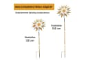 Lemodo Windrad Fire Flower Metall Antik Blau Braun Bild 3