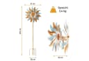 Lemodo Windrad Fire Flower Metall Antik Blau Braun Bild 4