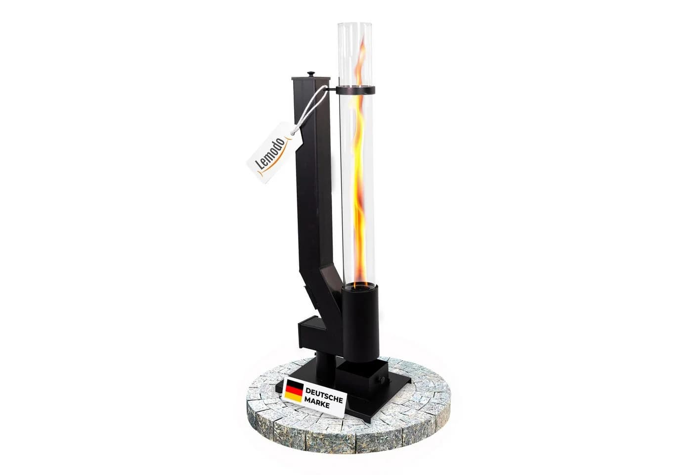 Lemodo Pelletfackel CORE mit Glasröhre Schwarz - Bild 2