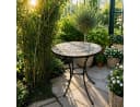 K&L Wall Art Gartentisch Mosaik Naturstein 60cm Bild 3