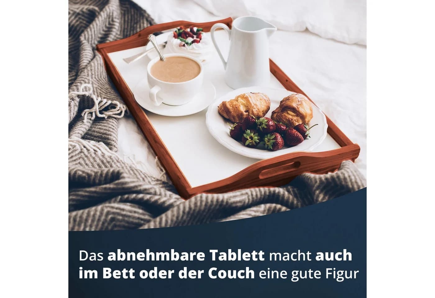 KHG Beistelltisch Gartentisch Akazien-Echtholz Braun Klappbar
