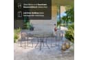 KHG Gartentisch Rund Anthrazit Gittergeflecht Metall Bild 5