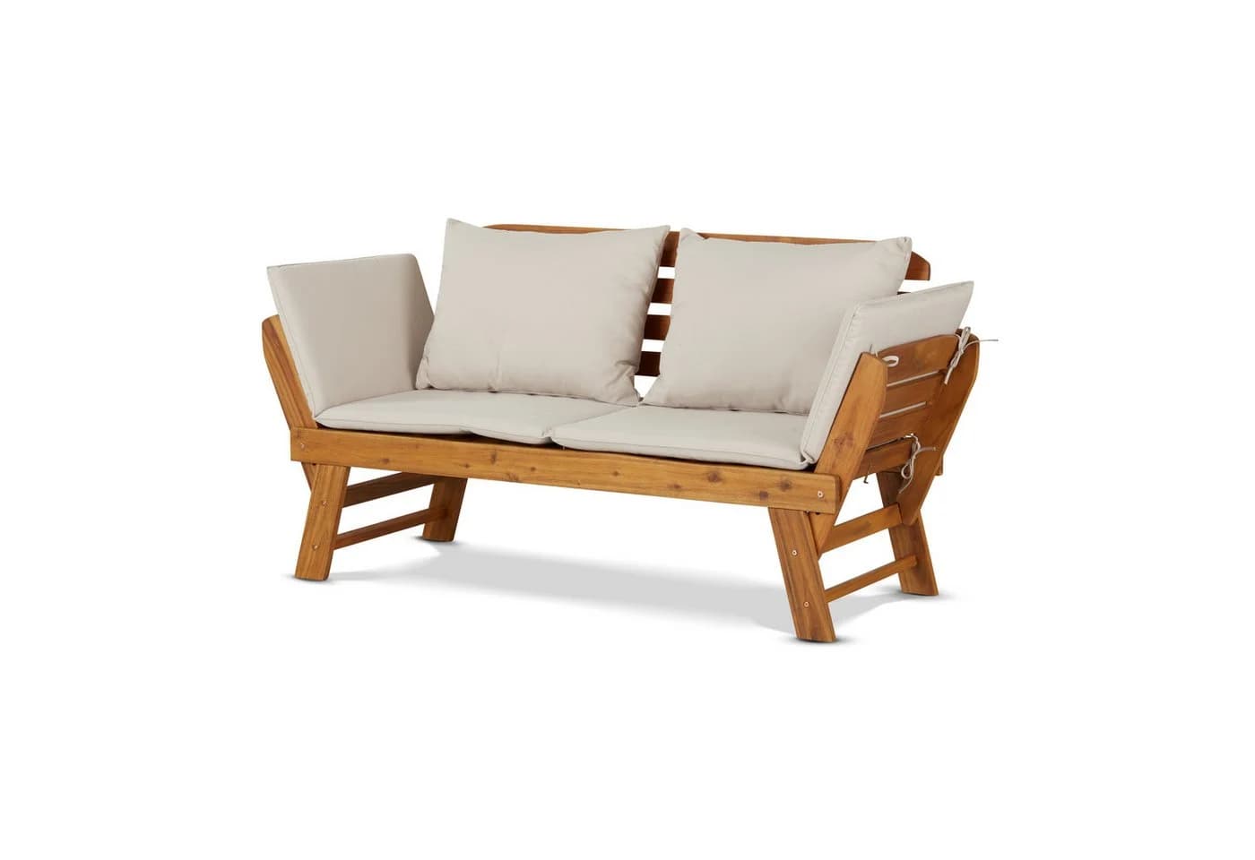 KHG Gartenliege Akazie geölt Daybed Sonnenliege Lounge-Set klappbar - Bild 2