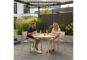 KHG Gartenstuhl Beige-Grau Stapelstuhl Stahl Textil Bild 3