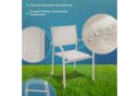 KHG Gartenstuhl Beige-Grau Stapelstuhl Stahl Textil Bild 5