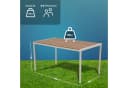 KHG Gartentisch Beige Stahl Polywood 140x75x83 cm Bild 5