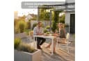KHG Gartenstuhl Stapelbar Weiß Akazie Skandi Look Bild 5