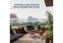 KHG Gartenlounge-Sessel Relax-Sessel Creme mit Polsterkissen Anthrazit Bild 3