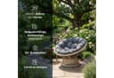 KHG Gartenlounge-Sessel Relax-Sessel Creme mit Polsterkissen Anthrazit Bild 4