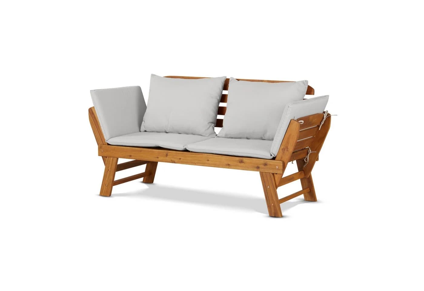 KHG Gartenliege Akazie geölt, Daybed, klappbar, Taupe - Bild 2