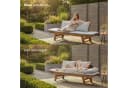 KHG Gartenliege Akazie geölt, Daybed, klappbar, Taupe Bild 5