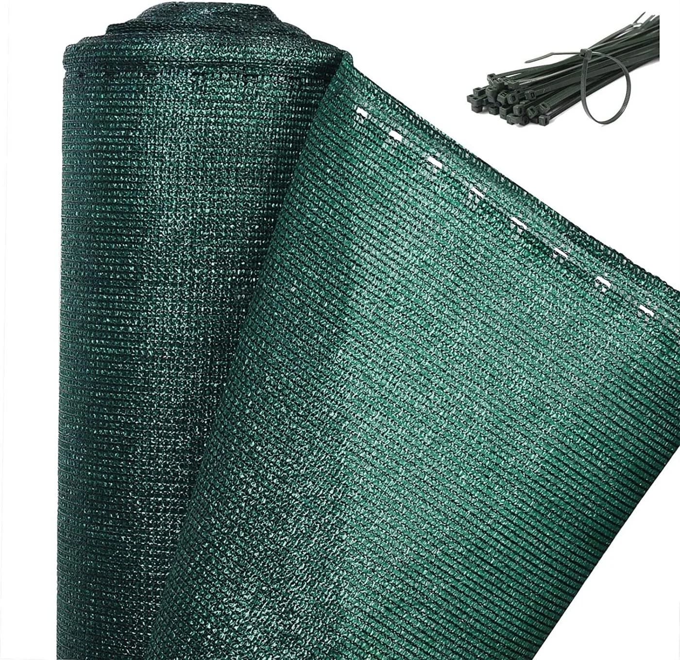 Woltu Zaunblende Sichtschutz mit Kabelbinder Grün - Bild 2