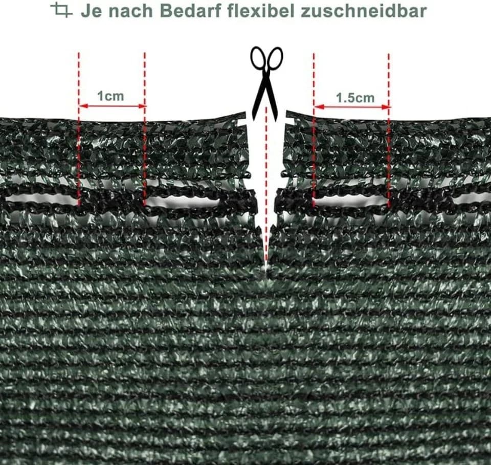 Woltu Zaunblende Sichtschutz mit Kabelbinder Grün - Bild 3