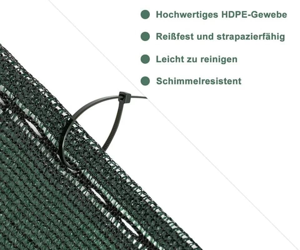 Woltu Zaunblende Sichtschutz mit Kabelbinder Grün - Bild 4