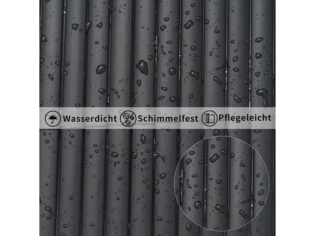 Woltu Balkonsichtschutz PVC grau - Bild 5