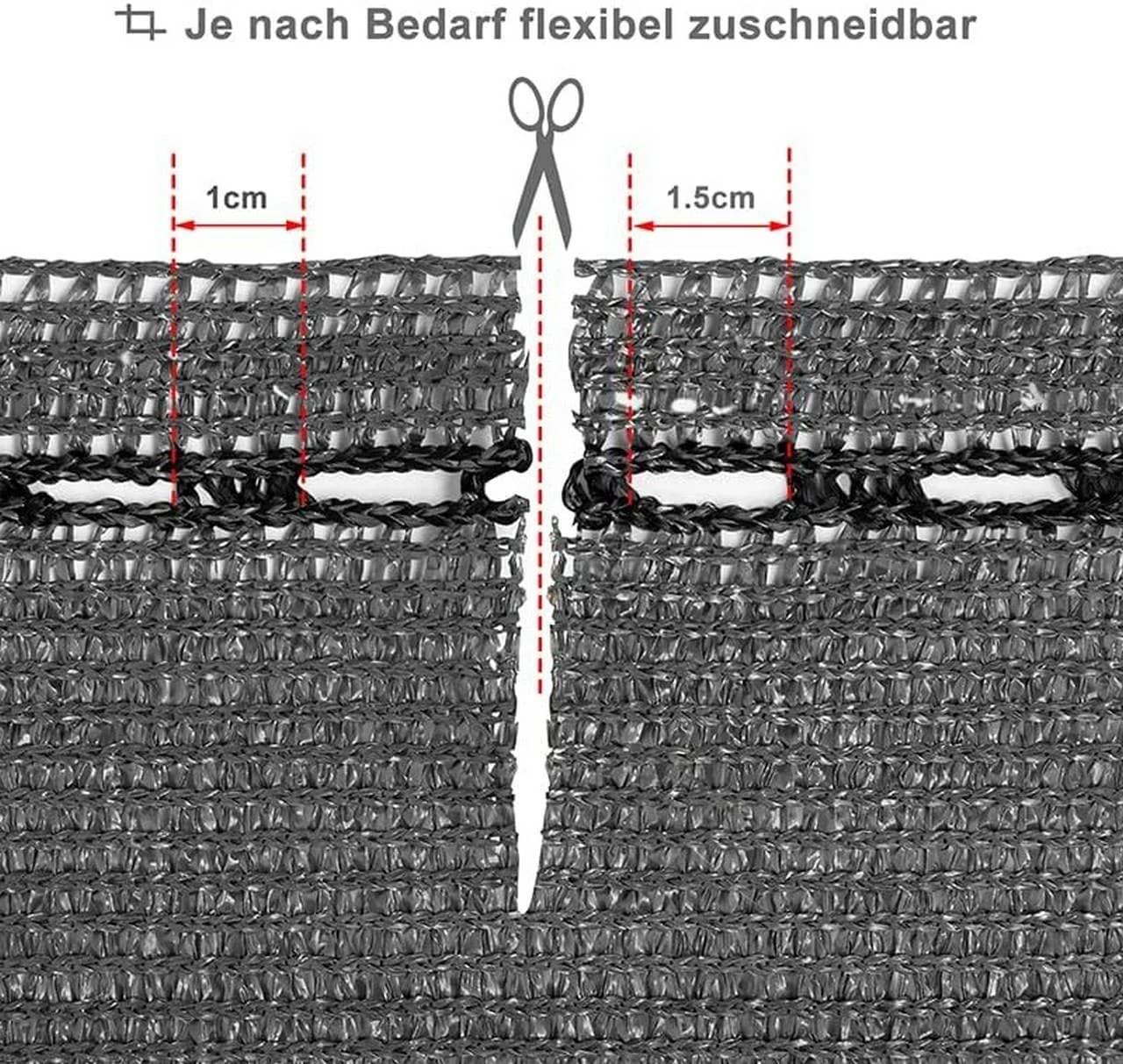 Woltu Zaunblende Schattiernetz Anthrazit - Bild 3