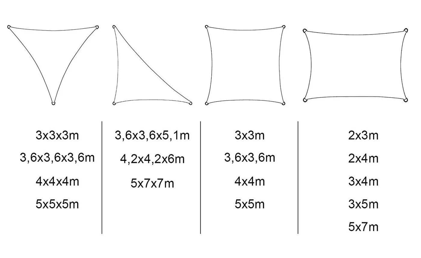 Woltu Sonnensegel HDPE UV-Schutz Creme - Bild 5