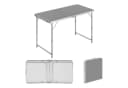 Woltu Campingtisch Grau Höhenverstellbar Klapptisch Aluminium MDF Bild 4