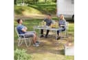 Woltu Campingtisch Grau Höhenverstellbar Klapptisch Aluminium MDF Bild 5