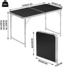 Woltu Campingtisch Klapptisch Höhenverstellbar Aluminium MDF Bild 3
