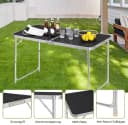Woltu Campingtisch Klapptisch Höhenverstellbar Aluminium MDF Bild 5