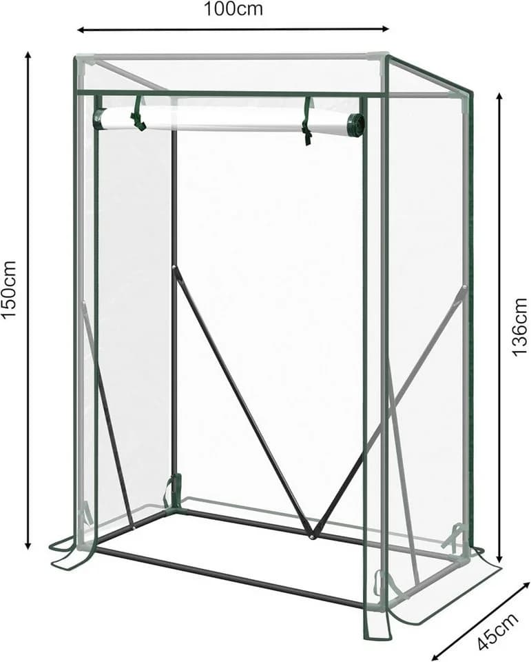 Woltu Foliengewächshaus Tomatengewächshaus Transparent - Bild 3
