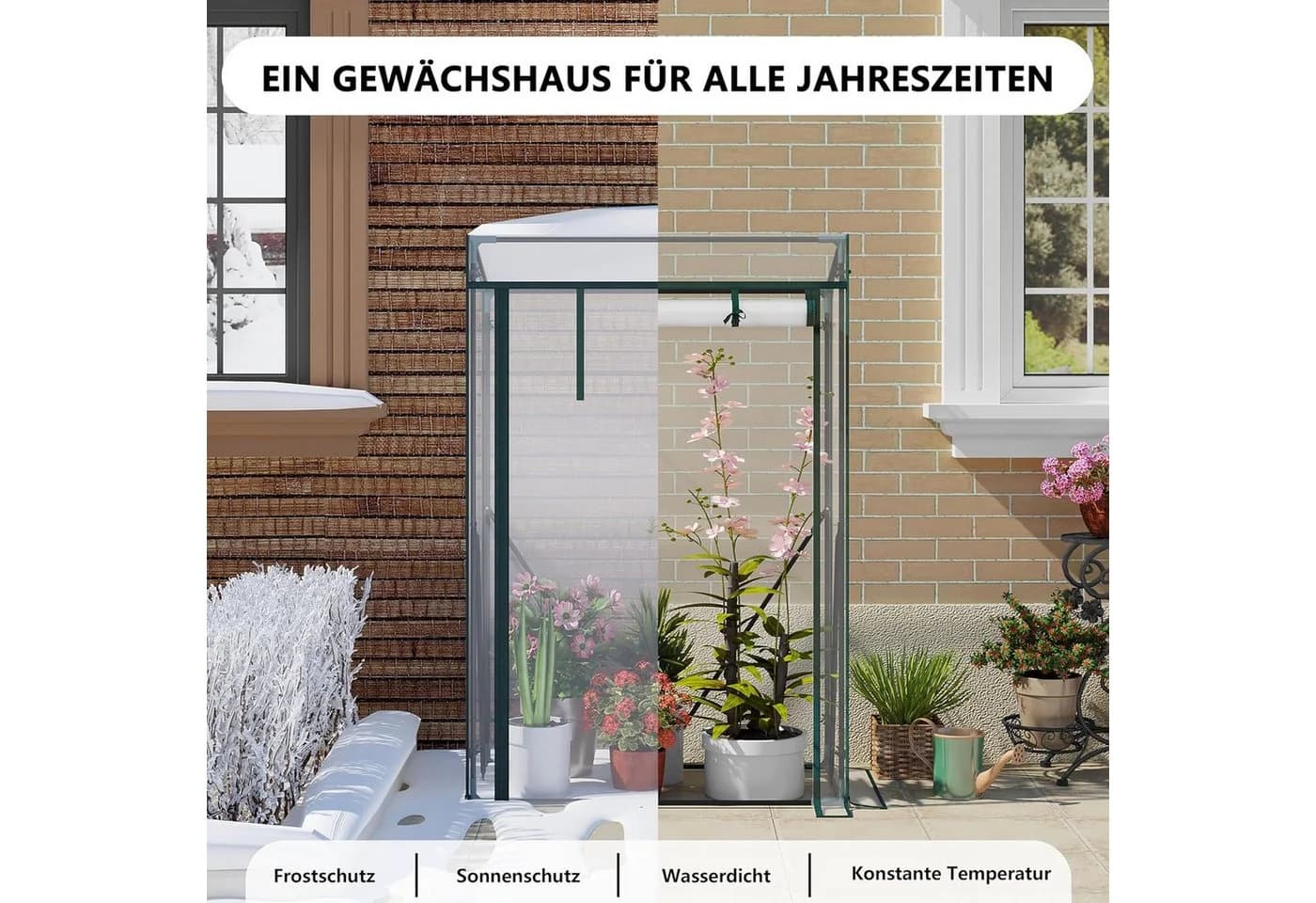Woltu Foliengewächshaus Tomatengewächshaus Transparent - Bild 5