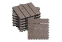 Woltu WPC-Terrassenfliesen Holzoptik Braun Grau 11 St. Bild 2