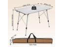 Woltu Campingtisch 120x68.5cm Aluminium für 4-6 Personen Bild 3