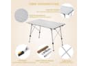 Woltu Campingtisch 120x68.5cm Aluminium für 4-6 Personen Bild 4