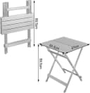 Woltu Campingtisch Klappbar Aluminium Silber Bild 3