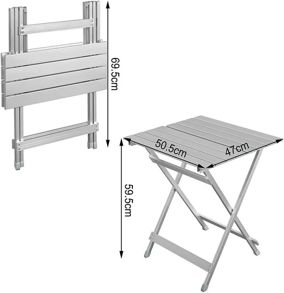 Woltu Campingtisch Klappbar Aluminium Silber - Bild 3